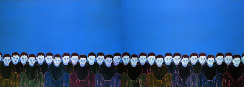 Djamel Tatah, le théâtre du silence. : Djamel TATAH, Sans titre, 2005, huile et cire sur toile, diptyque, 200 x 580 cm, collection de l’artiste. © Jean-Louis Losi / © Adagp, Paris, 2022